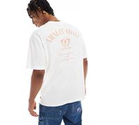 ONLY & SONS - T-Shirt oversize bianca con stampa "Amalfi Coast" sul retro-Bianco M