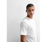 ONLY & SONS - T-shirt vestibilità comoda a nido d'ape bianca-Bianco L