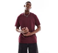 ONLY & SONS - T-shirt vestibilità comoda bordeaux-Rosso S