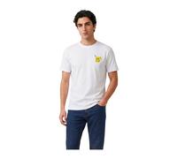 ONLY & SONS, ,Tops ,Uomo ,Bianco ,S T-shirt Girocollo Manica Corta in Cotone