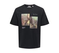 ONLY & SONS, ,Tops ,Uomo ,Nero ,XL T-shirt stampata a maniche corte e girocollo