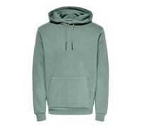 Only & Sons Uomo O&S Morbido Felpa con Cappuccio Maglione Basic Hoodie Maglione ONSCERES, Colore:Verde Pastello, Dimensione Maglia:S