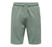 Only & Sons Uomo O&S Pantaloncini Corti Jogging Basic Pantaloni Felpa Allenamento Tempo Libero ONSNEIL, Colore:Verde-2, Taglia:XS