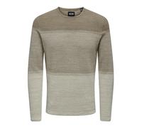 Only & Sons Uomo O&S Sottil Maglione a Manica Lunga Girocollo Maglione di Base Maglia Maglieria ONMAGLIO, Colore:Marrone-2, Dimensione Maglia:S