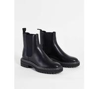 Only - Stivaletti Chelsea neri con cuciture a contrasto-Nero 38