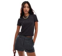 ONLY - T-shirt aderente nera senza cuciture-Nero 36