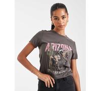 ONLY - T-shirt grigia con stampa "Arizona"-Grigio 40