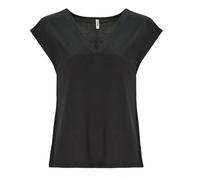 Only T-shirt ONLFREE S/S MODAL V-NECK TOP JRS in Nero EU L