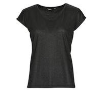 Only T-shirt ONLSILVERY S/S V NECK LUREX TOP JRS in Nero EU L
