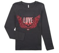 Only T-shirts a maniche lunghe KOGTENNA FIT L/S BOX TOP CS in Nero 10 anni