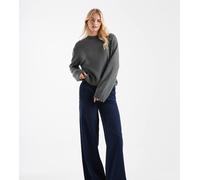 ONLY Tall - Jeans a fondo super ampio blu scuro con vita medio alta W29 L36