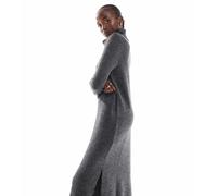 Only Tall - Vestito maglia midi dolcevita grigio scuro melange 40
