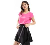 ONLY Onlvic S/S Solid Top Noos Ptm, T-Shirt Donna, Rosa Lampone, 42