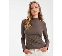 ONLY Onlemma L/S Noos Jrs-Maglietta a Collo Alto Maglia a Maniche Lunghe, Caribou/Dettaglio: Melange, M Donna