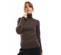 Only - Top accollato marrone cioccolato 42