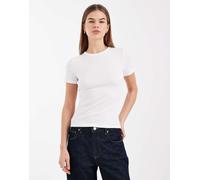 ONLY - Top aderente bianco a coste 34