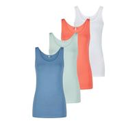 ONLY Top da donna estivo, vestibilità normale, Onllive LUV, confezione da 4 pezzi, basic girocollo, senza maniche, tinta unita, nero, bianco, beige, rosso, verde, blu navy, S, M, L, XL, XXL