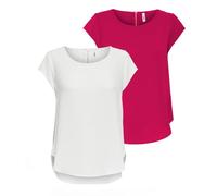 ONLY Top da Donna Vic AOP, Confezione da 2 (1 x Cloud Dancer/1 X Granita), 34 (EU) / 38 (IT)