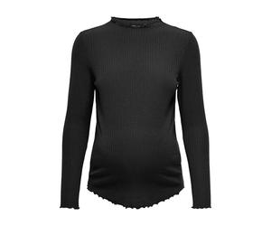 Only Top Femminile Mamma Collo Alto, Nero 1, XL