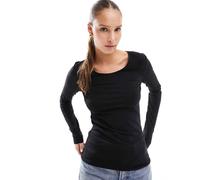 Only - Top girocollo nero a maniche lunghe 42