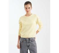 ONLY - Top in maglia giallo pallido con scollo rotondo 40