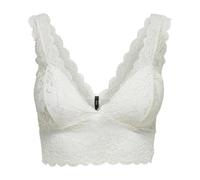 ONLY - Top in Pizzo Bianco senza Maniche con Scollo a V - - Tops - Donna - Bianco - S