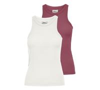 ONLY Top 'Lindsay' rosso rubino / bianco Donna ONLY L rosso rubino / bianco