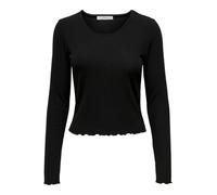 ONLY Onlemma L/S O-Neck Short Top Jrs Maglietta a Maniche Lunghe, Nero, S Donna