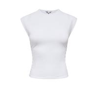 Only Onlmira Life Capsl Ruching Jrs Noos Top Estivo da Donna, a Maniche Corte, Elasticizzato, Bianco, S