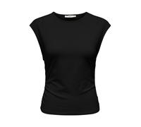 Only Onlmira Life Capsl Ruching Jrs Noos Top Estivo da Donna, a Maniche Corte, Elasticizzato, Nero, M
