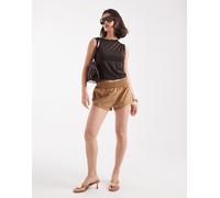 ONLY - Top senza maniche accollato marrone cioccolato 34