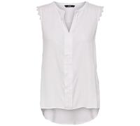 Only - Blusa senza maniche bianca all'uncinetto con scollo a V-Bianco 34