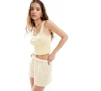 ONLY - Top senza maniche giallo chiaro con finiture in pizzo 42