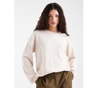 ONLY - Top squadrato in maglia color crema con scollo rotondo-Bianco 36