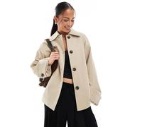 ONLY - Trench taglio corto squadrato beige-Neutro 36