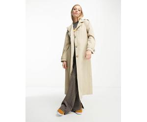 Only - Trench taglio lungo color pietra-Neutro 42