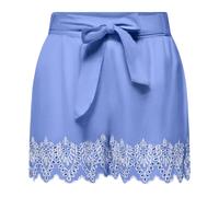 ONLY - Tulum Embroidered Loose Belt Short - - Shorts - Donna - Blu - M