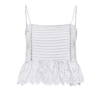 ONLY - Tulum Short SL Emb Top WVN - - Tops - Donna - Bianco - M