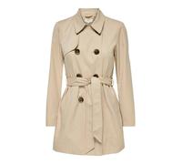 Only Short Solid Trenchcoat Brown/Ginger Root da Donna S Beige