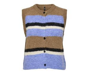 ONLY Vest Onlkallie SL Button Gilet Knt, Cocco tostato, L Donna