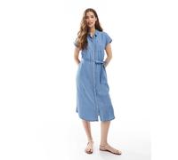 ONLY - Vestito camicia midi in denim leggero blu medio 34