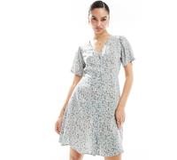 ONLY Onlevida S/S Short Dress Wvn Noos Vestito, Grigio, L Donna