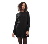 ONLY - Vestito corto in maglia nero con orlo sceso 34