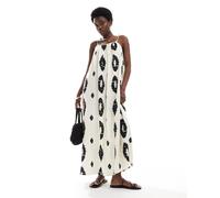 ONLY - Vestito lungo bianco con stampa astratta 34