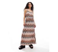 ONLY - Vestito lungo con spalline sottili arancione con stampa 40