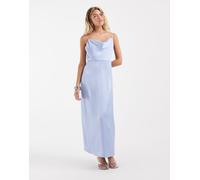 ONLY - Vestito lungo in raso blu chiaro 38