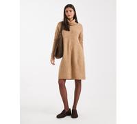 Only - Vestito maglia corto lavorato beige con collo alto-Neutro 38