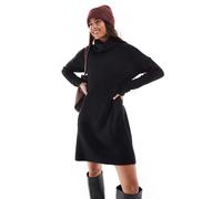 Only - Vestito maglia corto lavorato nero con collo alto 34
