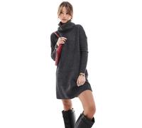 Only Onljana L/S Cowlnck Dress Wool Knt Noos Vestito, Grigio (Dark Grey Melange Dark Grey Melange), L Donna