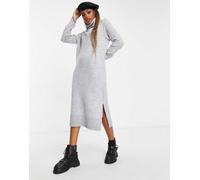 Only - Vestito maglia midi dolcevita grigio chiaro 38